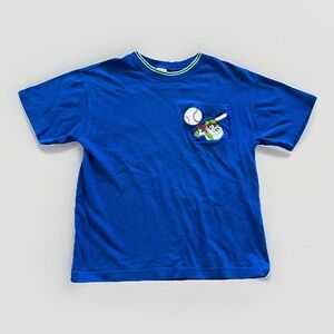 Vintage‎ Looney Tunes Shirt Youth L Taz Baseball 90s Blue Cotton Kids
